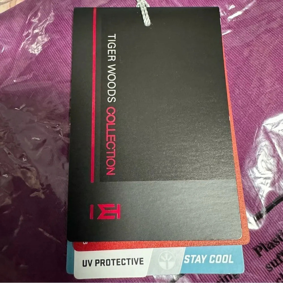 NWT NIKE Tiger Woods Fuschia Dri-Fit Short Sleeve Golf Polo Size XL Fallen Oak - Picture 8 of 13